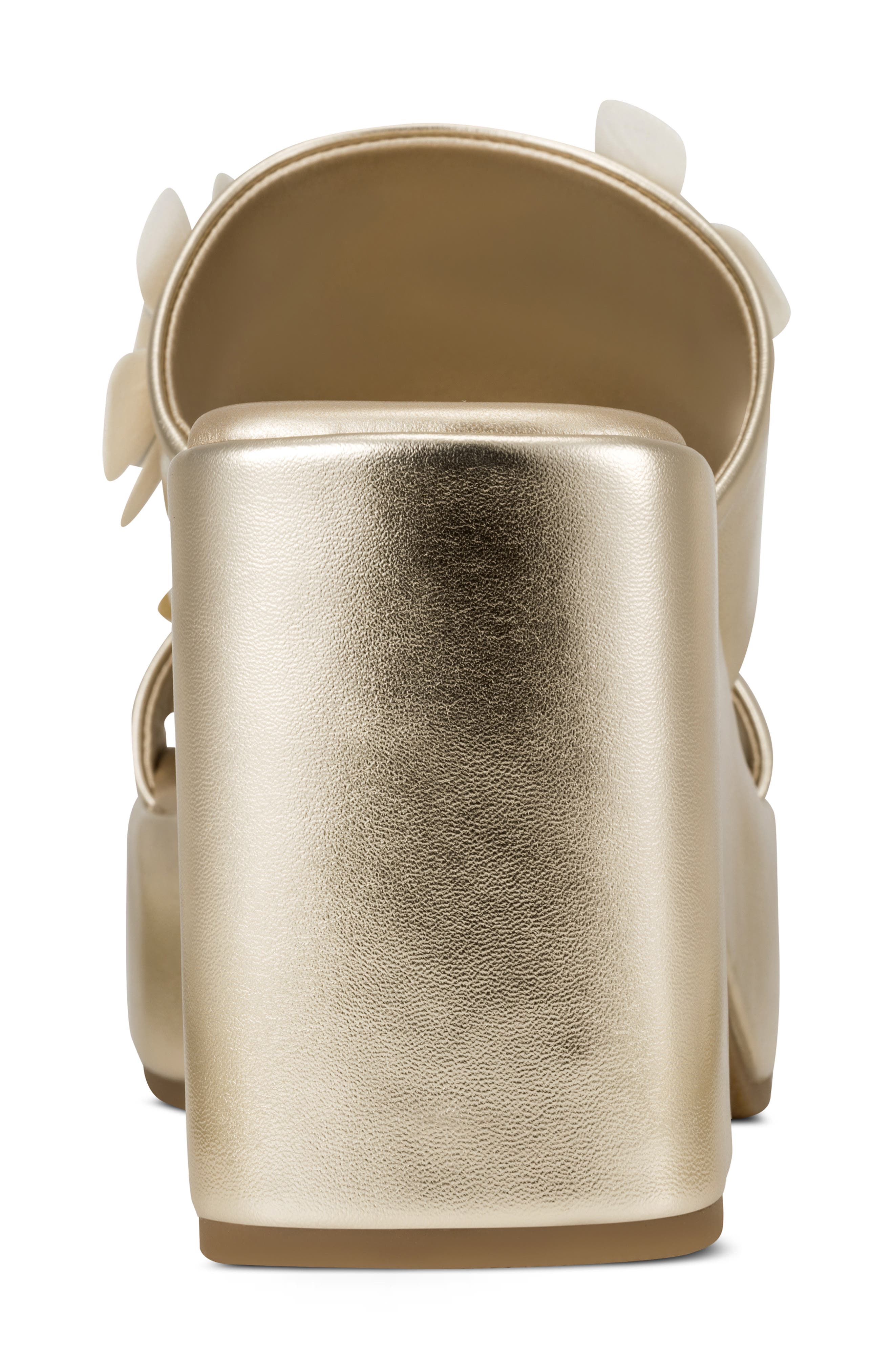 KARL LAGERFELD PARIS Marcelline Platform Slide Sandal, Alternate, color, White Gold