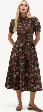 HOBBS LONDON Hester Floral Embroidered Shirt Dress