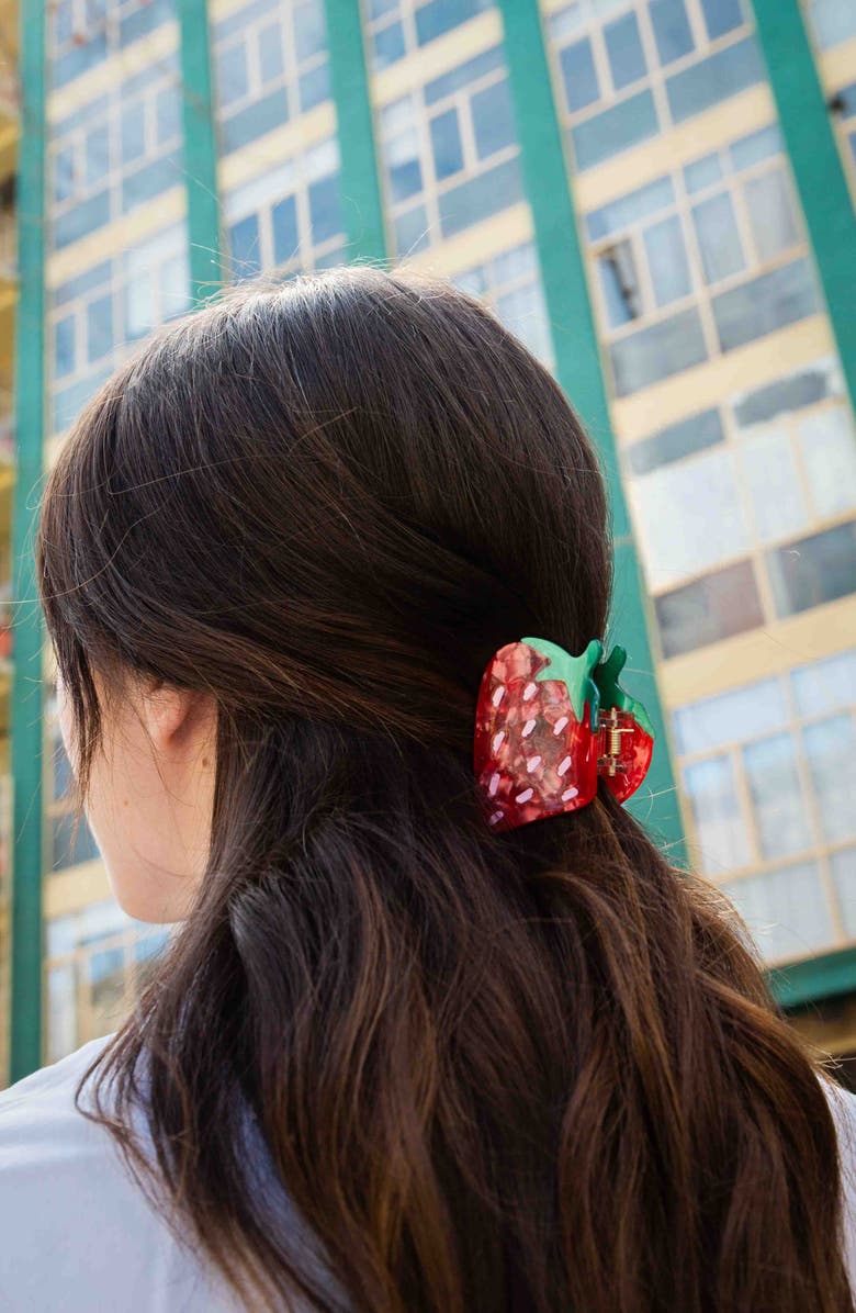 doiy Strawberry Claw Clip, Alternate, color, Red