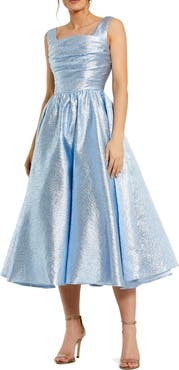 Mac Duggal Square Neck Sleeveless A Line Dress