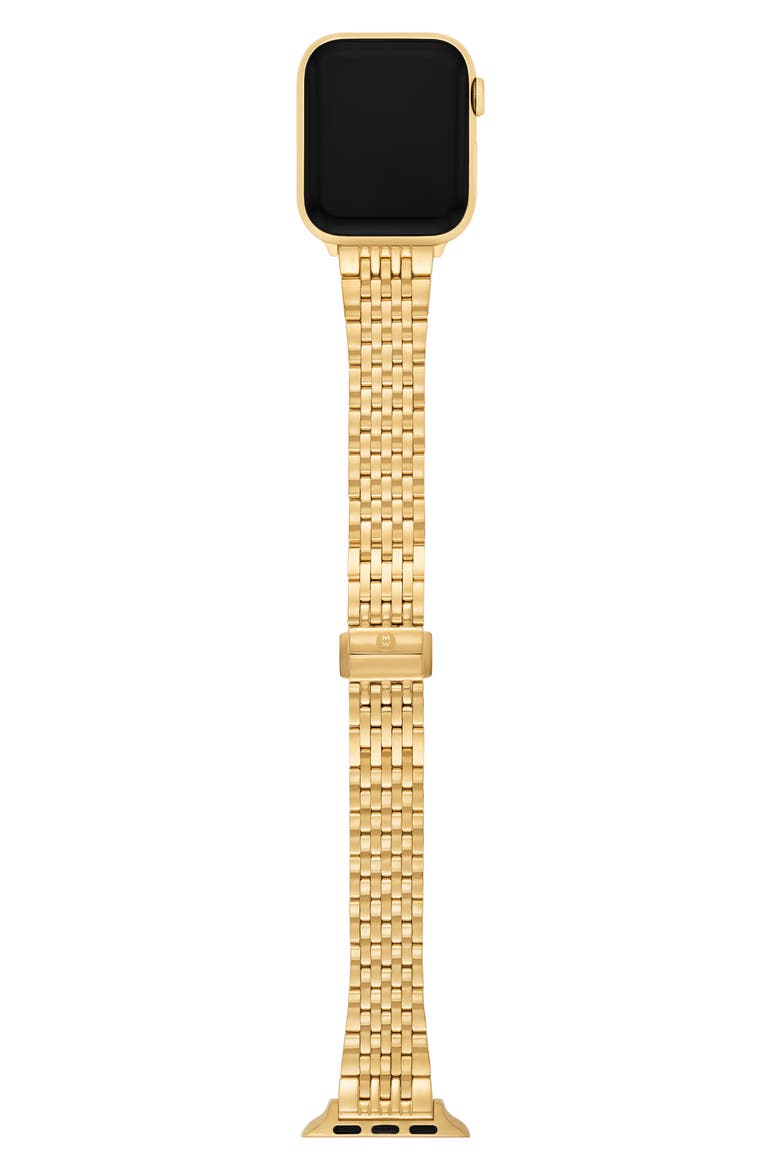 Tapered Apple Watch® Bracelet Watchband, Alternate, color, GOLD