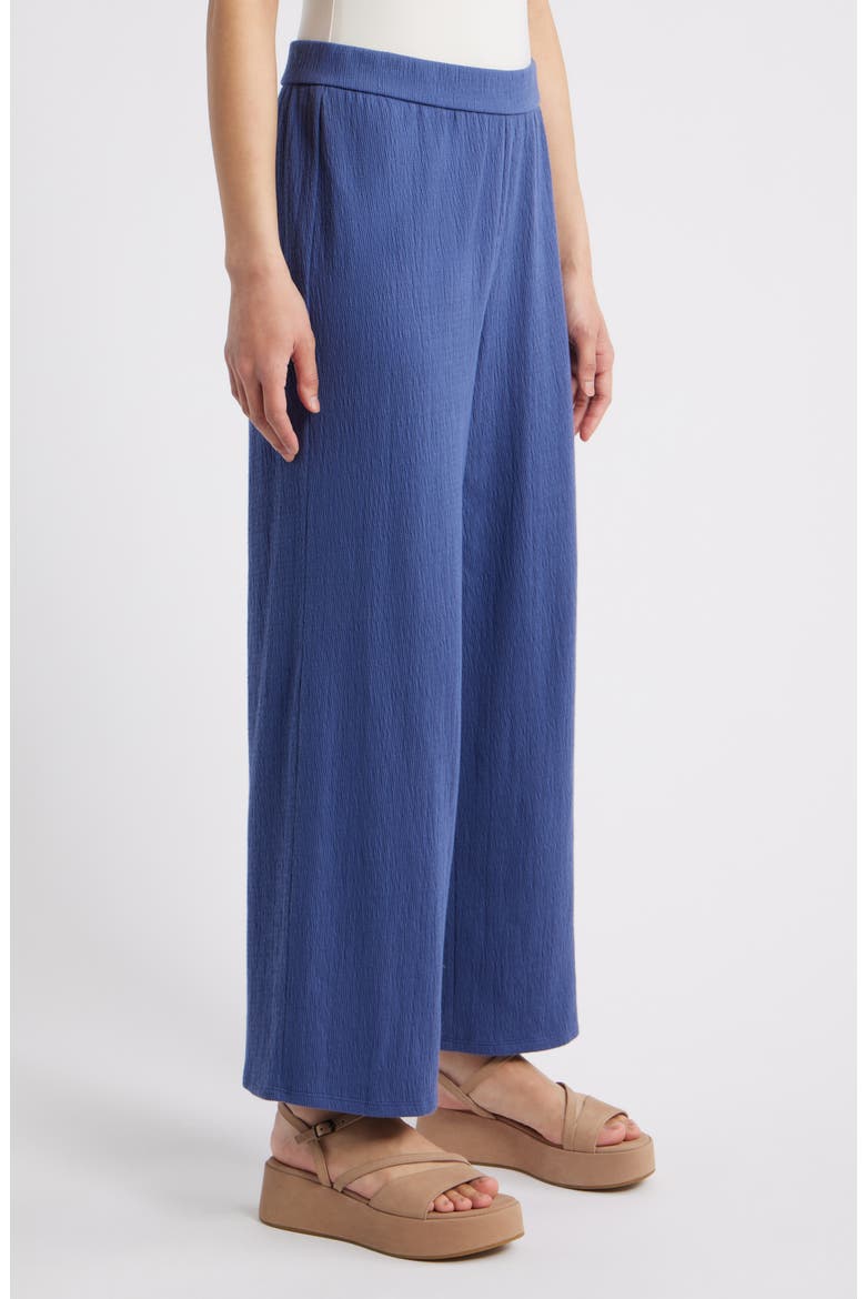 Jersey Ankle Wide Leg Pants, Alternate, color, BLUET