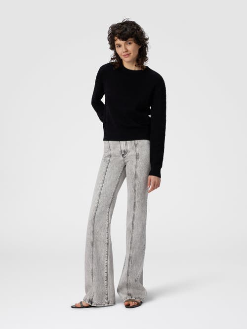 Missoni Crew Neck Sweater With Chevron Pattern In Black
