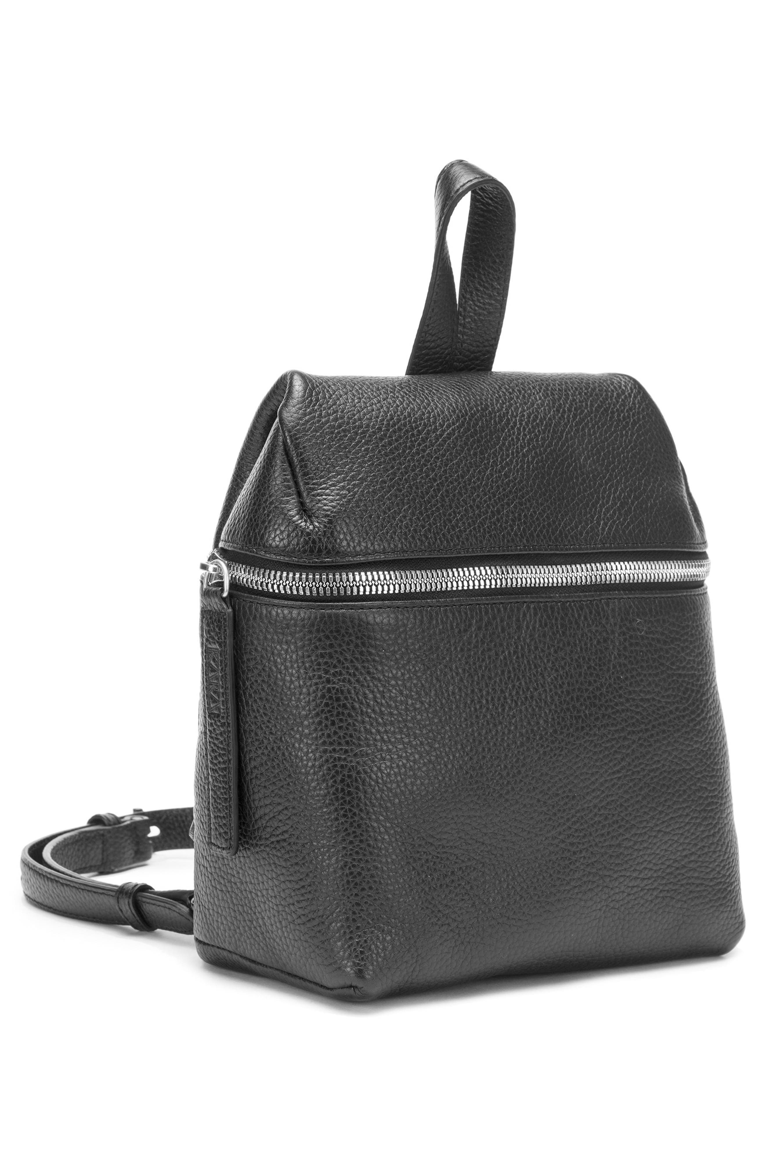 Kara Small Pebbled Leather Backpack, Alternate, color, 
