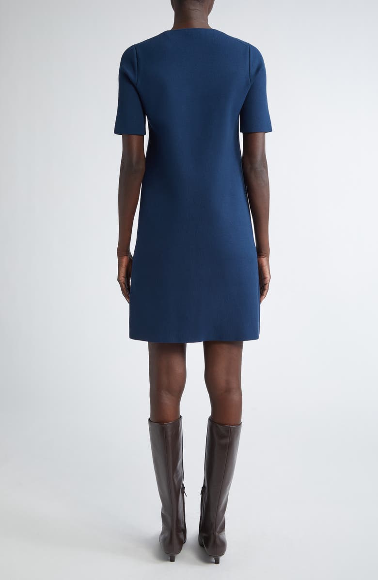 Lafayette 148 New York Short Sleeve Matte Crepe Shift Dress, Alternate, color,