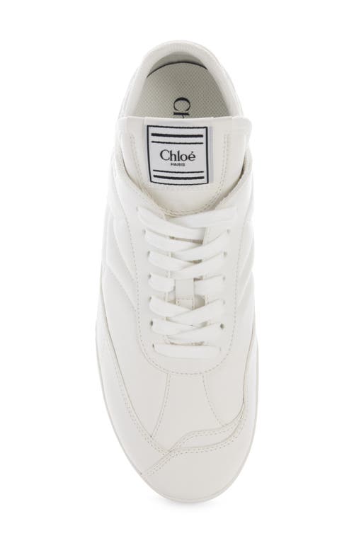 Chloé Womens Winter Wht Kick Brand-patch Leather Low-top Trainers Eur 36 / 3 Uk In White