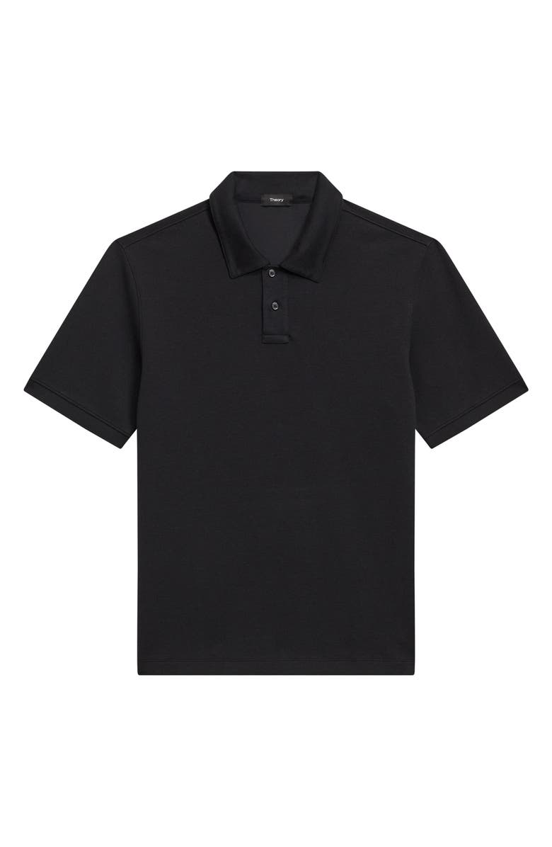 Theory Delroy Double Piqué Polo, Alternate, color, Black