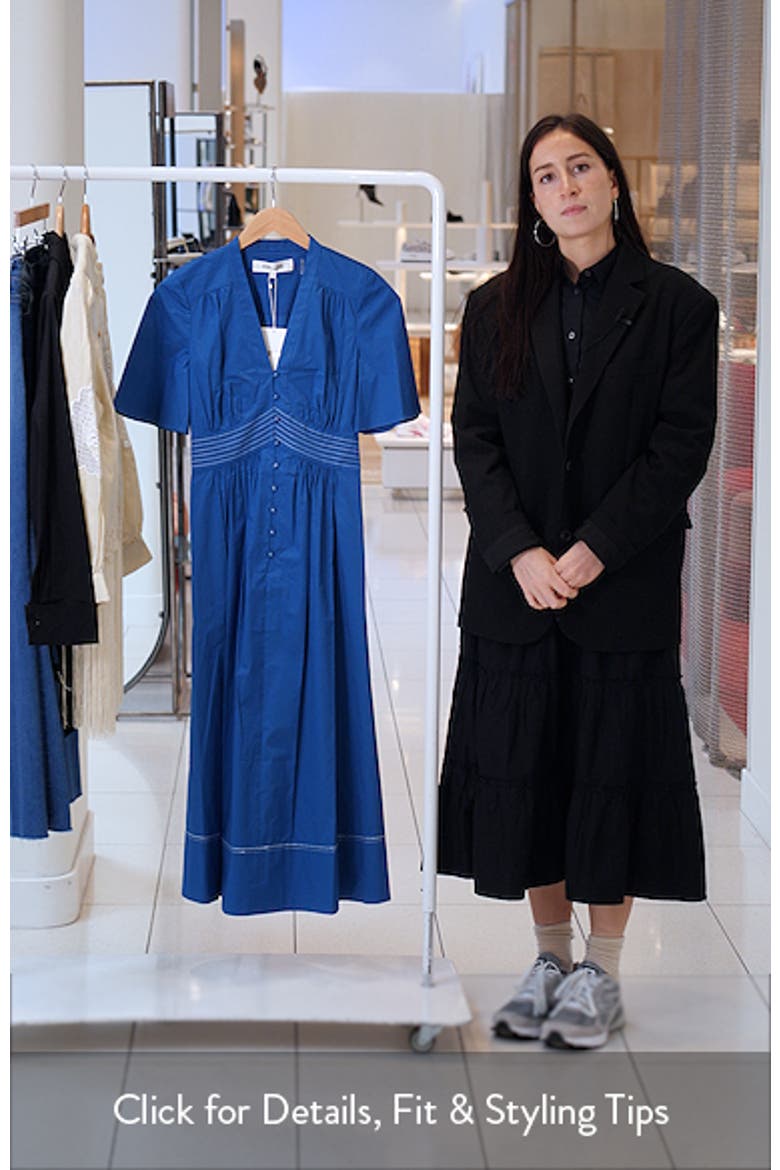 Dawn Stretch Cotton Poplin Midi Dress video