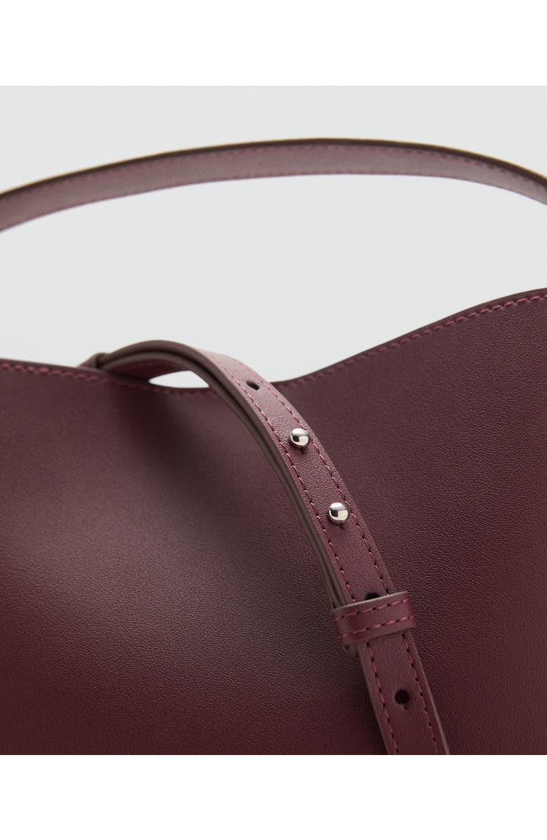 MANGO Faux Leather Crossbody Bag, Alternate, color, Burgundy