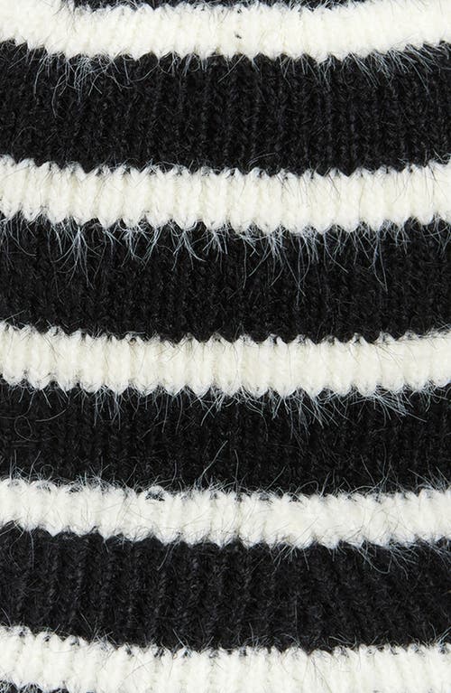 Tasha Mixed Stripe Bucket Hat In Black