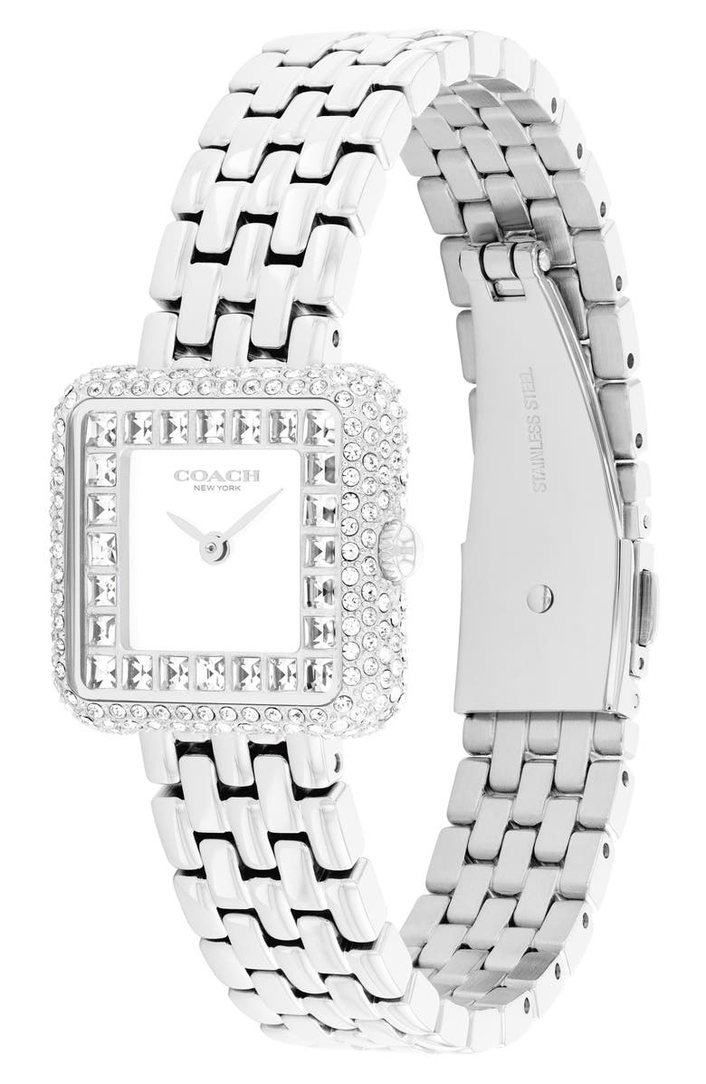 COACH Cass Bracelet Watch, 22mm, Alternate, color, Silver/ White