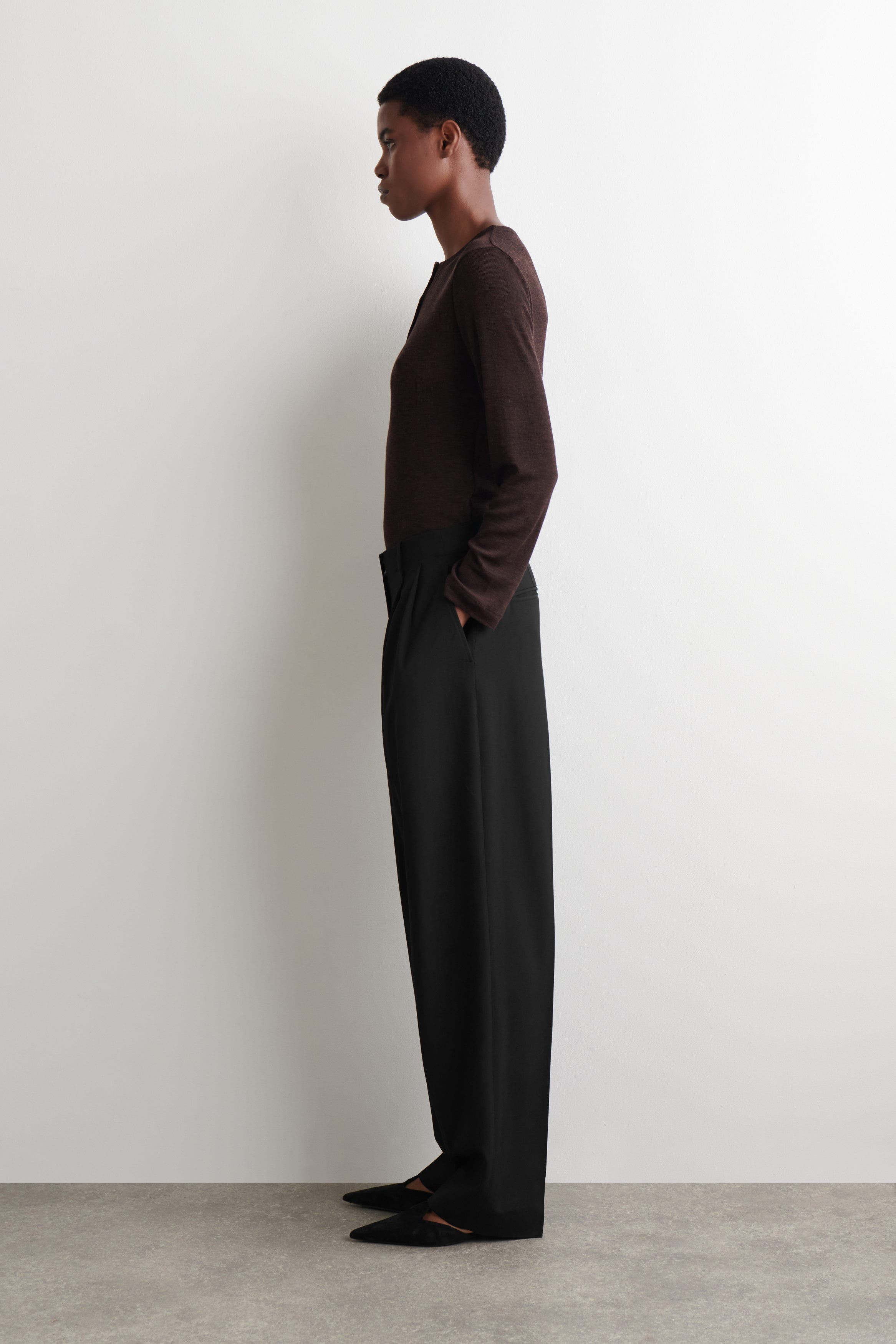 Ribbed Wool Henley Top - image 4