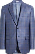 Peter Millar Flynn Classic Fit Plaid Wool Sport Coat