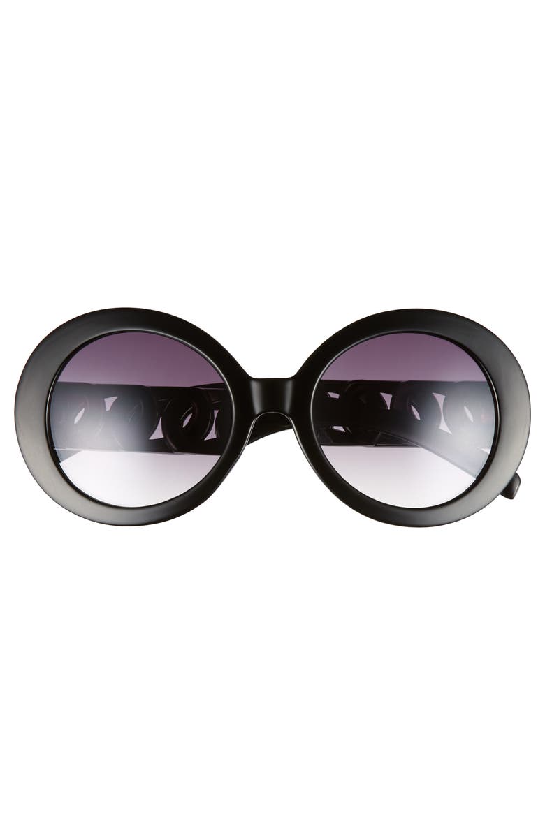 BP. 52mm Round Chain Detail Sunglasses, Alternate, color, 