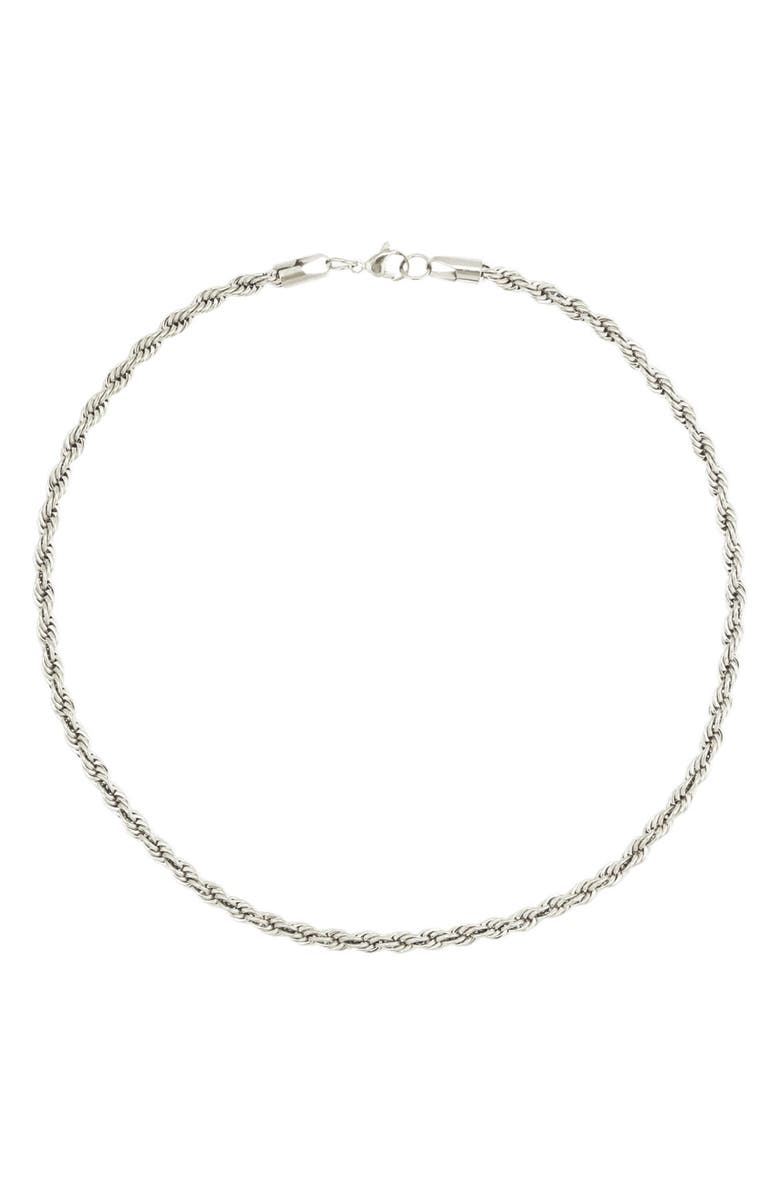 REBL Twist Chain Necklace, Alternate, color, Silver