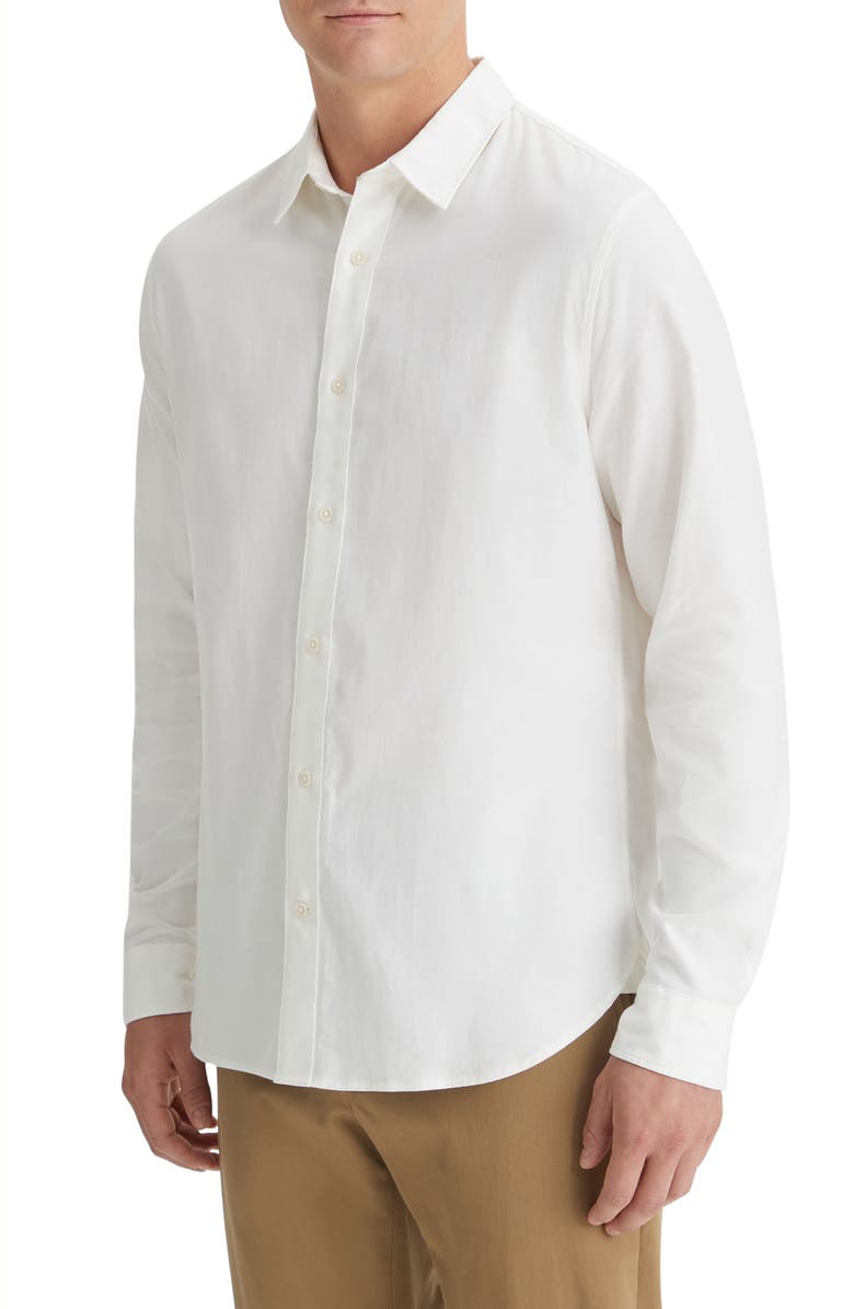 Vince Solid Stretch Button-Up Shirt, Alternate, color,