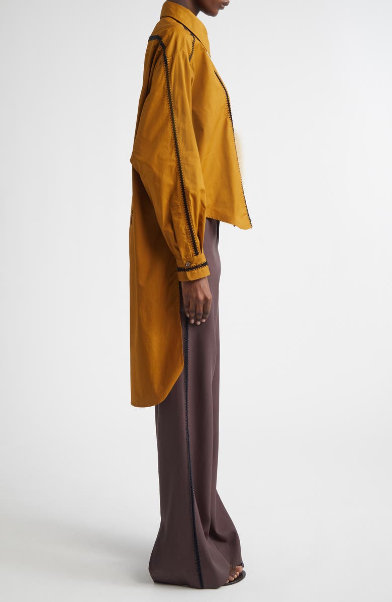 Diotima Morning Embroidered Cotton Shirt, Alternate, color, Cumin-Black