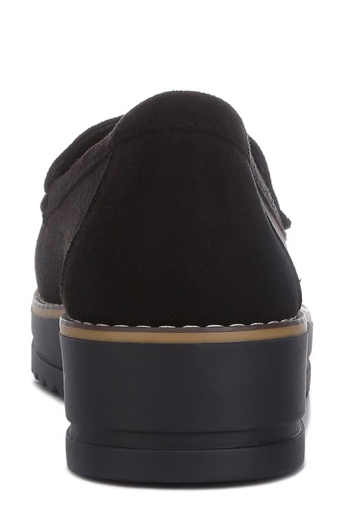London Rag Daiki Platform Tassel Loafer In Black