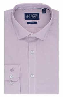 Original Penguin Gingham Print Slim Fit Dress Shirt