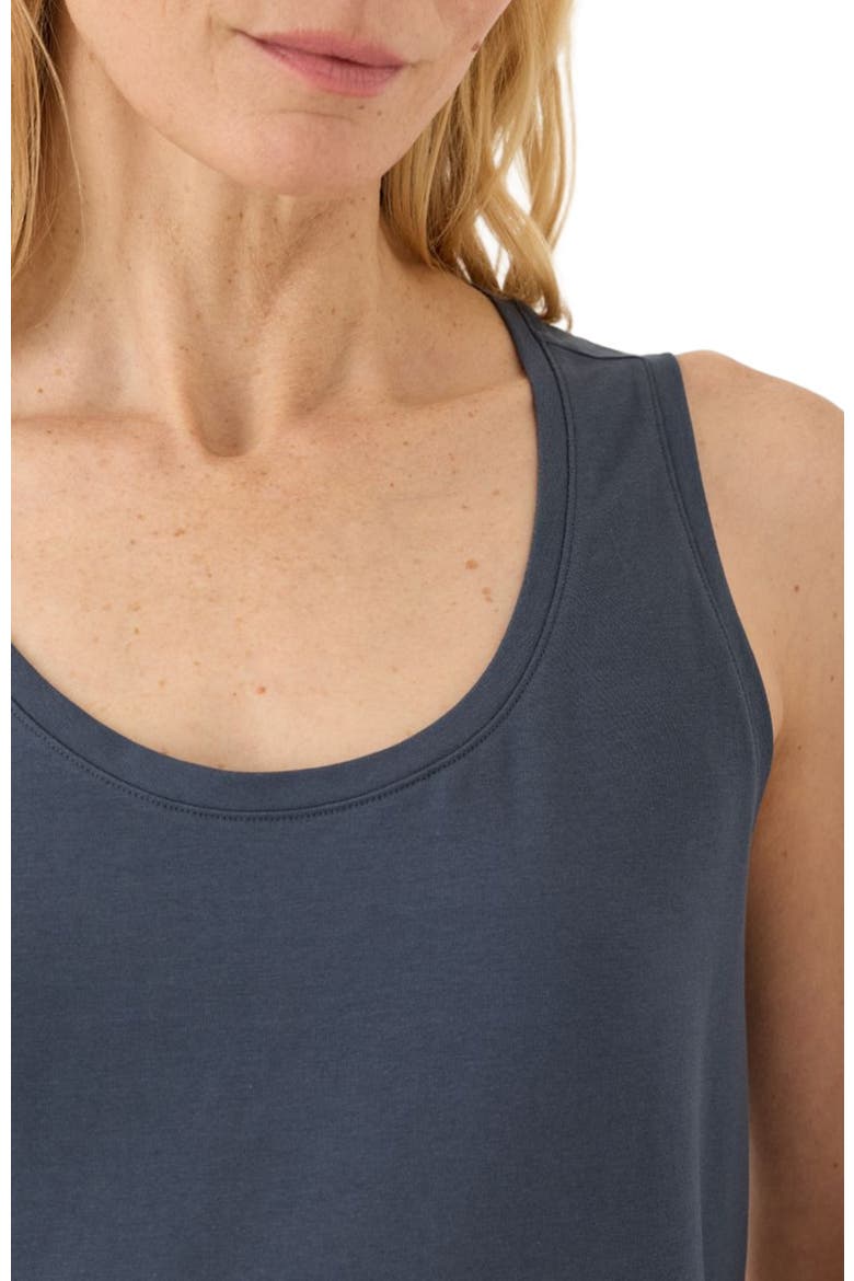 Luxe Essential Scoop Neck Tank Made With Organic Cotton, Alternate, color, Steel Blue