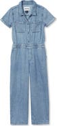 Lands' End Girls Lightweight Denim Jumpsuit