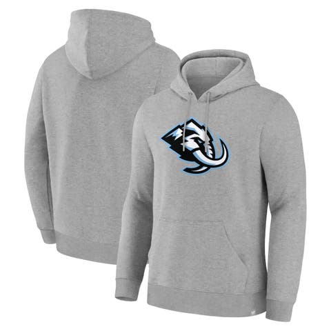 Men's Fanatics  Heather Gray Utah Mammoth Primary Logo Legacy Fleece Pullover Hoodie