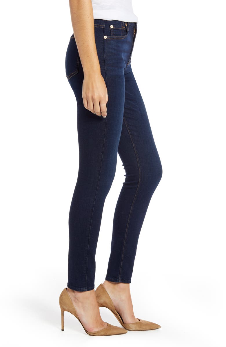 7 For All Mankind Slim Illusion High Waist Ankle Skinny Jeans, Alternate, color, 