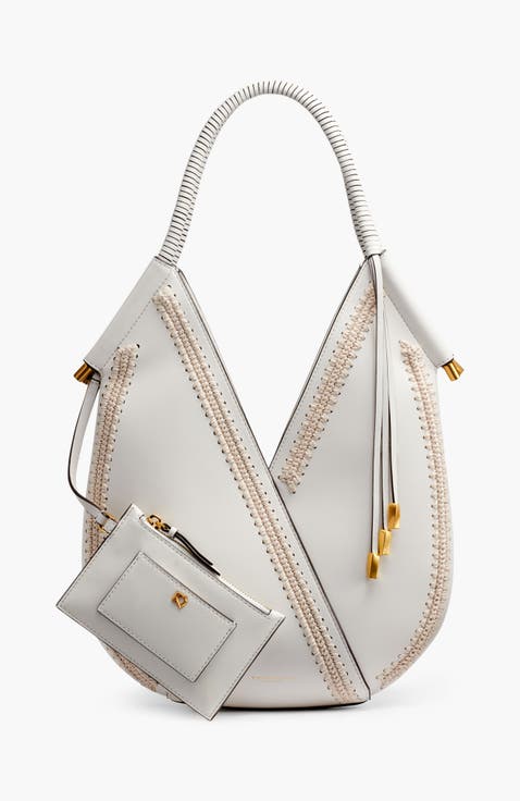 Baldwin Mini Crochet-Trimmed Shoulder Bag