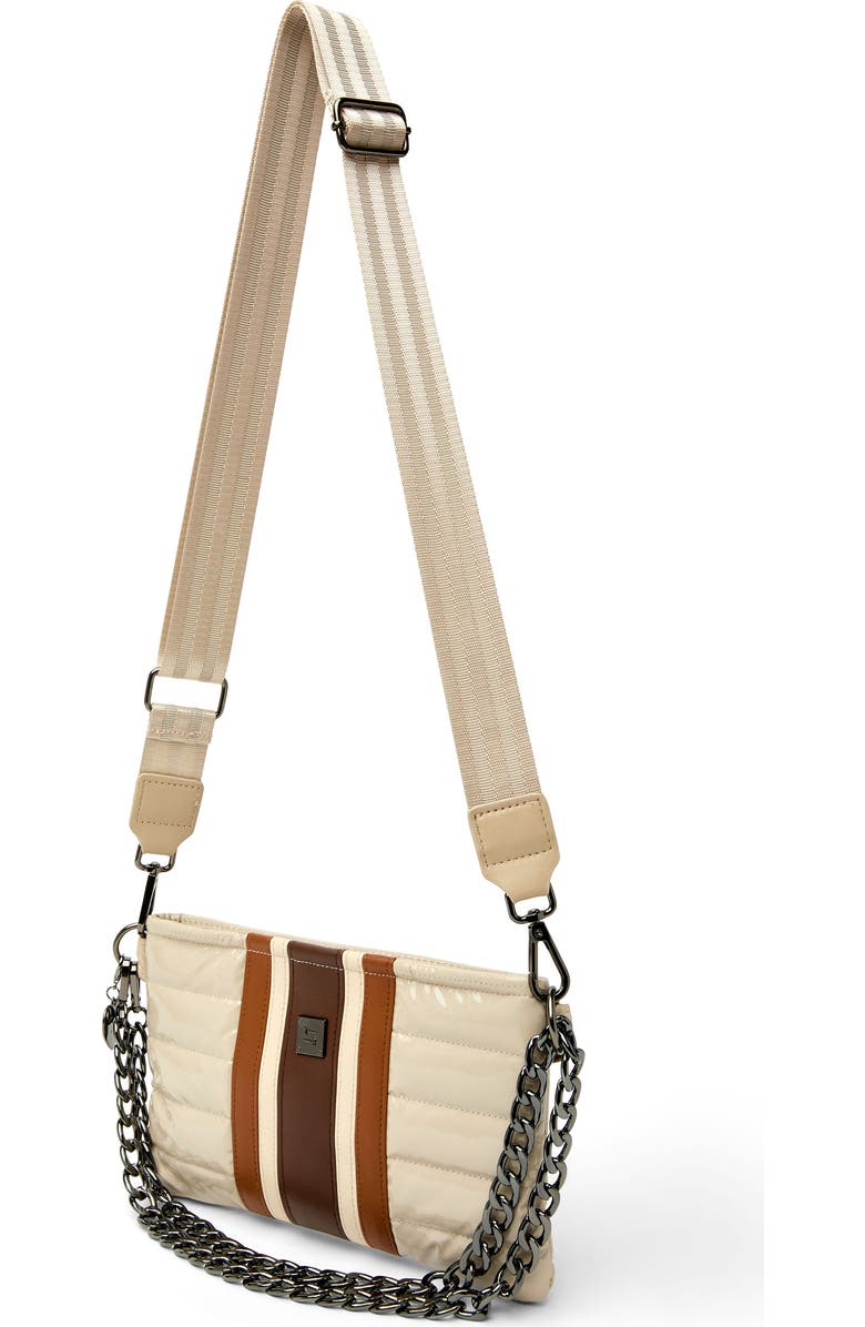 THINK ROYLN Almost Famous Quilted Shoulder Bag, Main, color, Blonde Patent And Colorblock