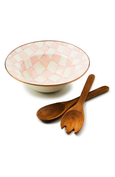 Rosy Check Salad Serving Set