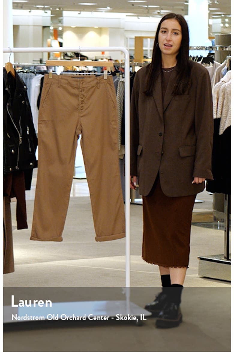 x Living in Yellow High Waist Cuffed Crop Button Fly Pants video