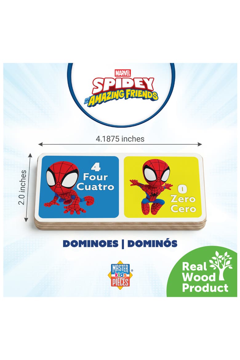 Disney - Spidey & Friends Wood Dominoes, Alternate, color, Multicolor