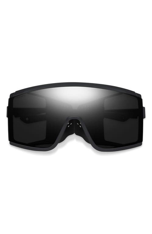 Smith Pursuit 148mm Chromapop™ Glacier Photochromic Polarized Shield Sunglasses In Black