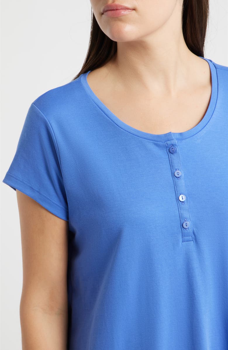 Eileen Fisher Henley Organic Cotton Dress, Alternate, color, Blue Star