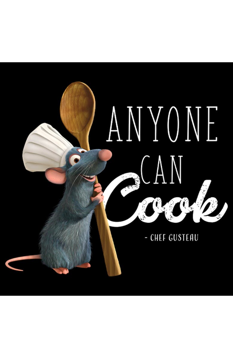 Ratatouille Men's Ratatouille Anyone Can Cook Graphic T-Shirt, Alternate, color, Black