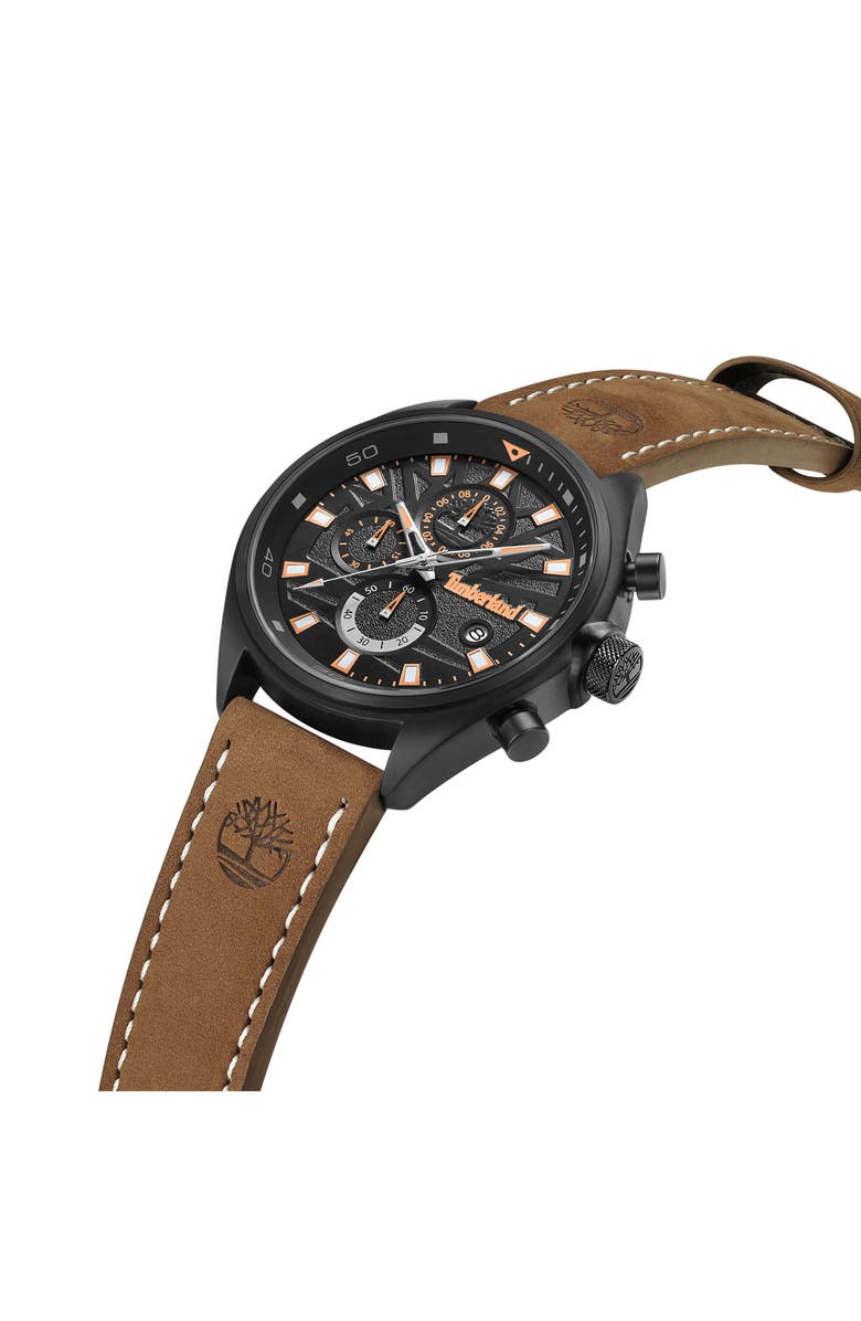 Timberland Men's Leather Strap Watch, 46mm, Alternate, color, 