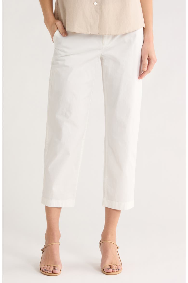 Washed Crop Chino Pants, Main, color, OFF WHITE