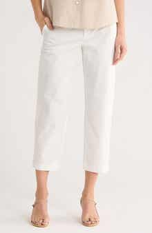 Washed Crop Chino Pants