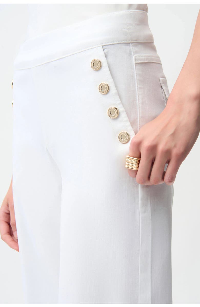 JOSEPH RIBKOFF Wide Leg Pull-On Jeans, Alternate, color, White