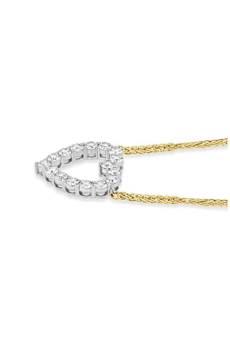 18K Gold Liora Diamond Heart Pendant Necklace (Online Trunk Show), Alternate, color, 18K WHITE GOLD