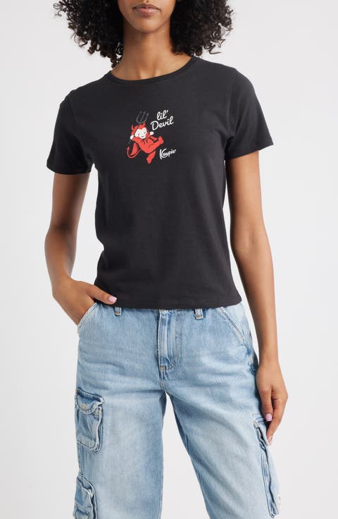 Kewpie® L'il Devil Cotton Graphic T-Shirt