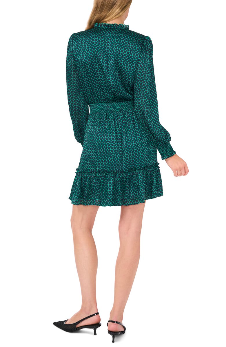 CeCe Ruffle Tie Neck Long Sleeve Dress, Alternate, color, 