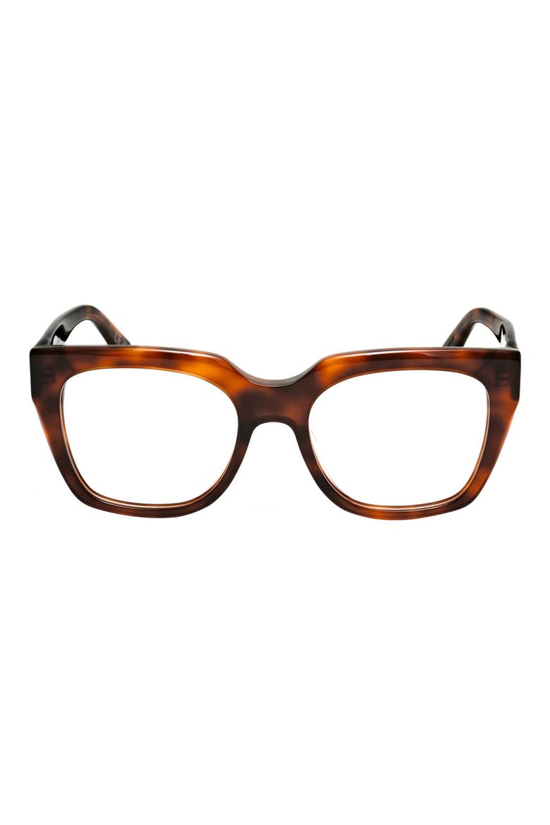 58mm Rectangular Reading Glasses, Main, color, TORTOISE