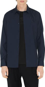 Burberry Sherfield Equestrian Knight Stretch Cotton Button-Up Shirt