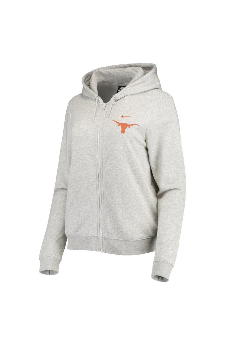 Nike Women's Nike Heathered Gray Texas Longhorns Varsity Fleece Full-Zip Hoodie, Alternate, color, Heather Gray