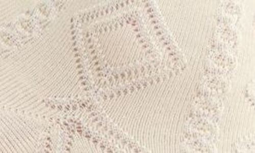 Casa Clara Cherry Print Cotton Crew Socks In Neutral