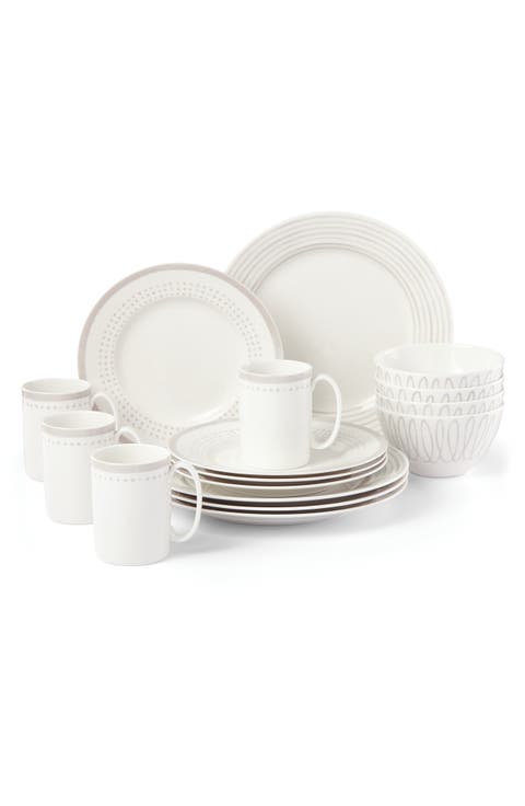 street east grey 16-piece dinnerware set