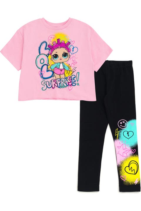 Roller Sk8er 2-Piece Cropped T-Shirt and Leggings Set