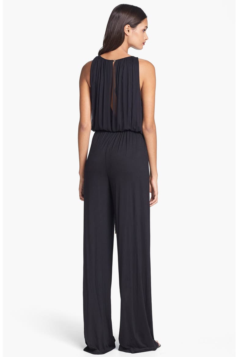 'Lillia' Jersey Jumpsuit, Alternate, color, BLACK