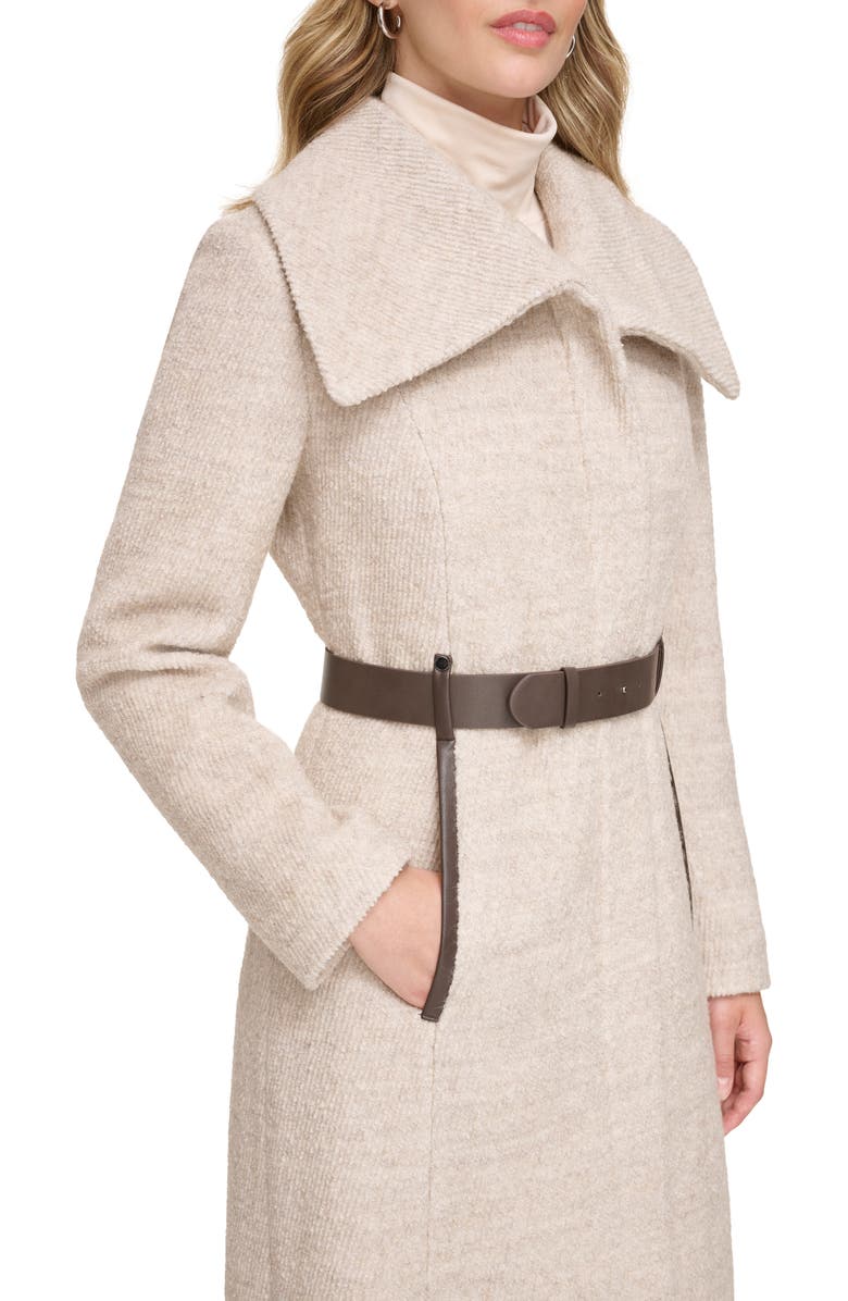 Kenneth Cole New York Textured Herringbone Wool Blend Tweed Coat, Alternate, color,